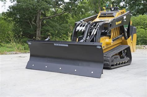 mini skid steer with blade|mini skid steer snow pusher.